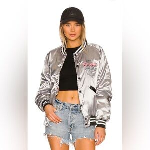 Coors light official nylon bomber jacket in silver